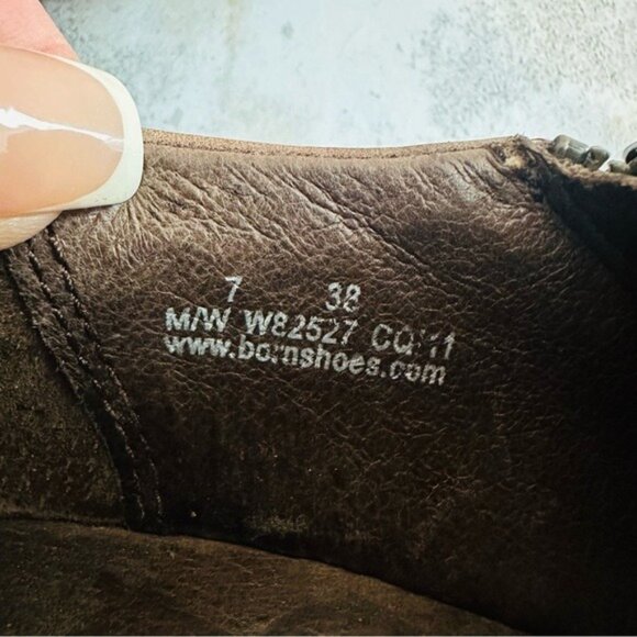 Born Famke Taupe Clogs Womens Leather Zipper Ankle Boots, Size 7 - Picture 9 of 10